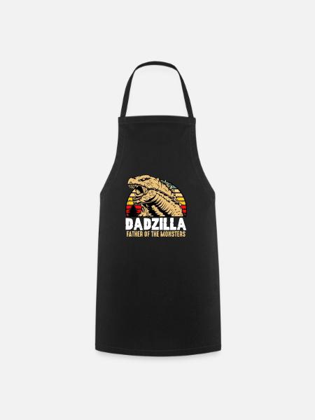 Dadzilla Vater Papa Vatertag Geschenk Monster Sohn - Kochschürze - Schwarz
