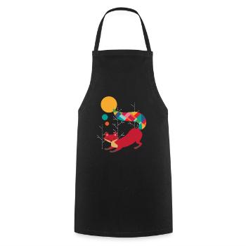Dream Catcher Fox Indian Studies Indian Indians Dead - Tablier de cuisine - noir - Devant - AI Model Male 185 dark (185cm)