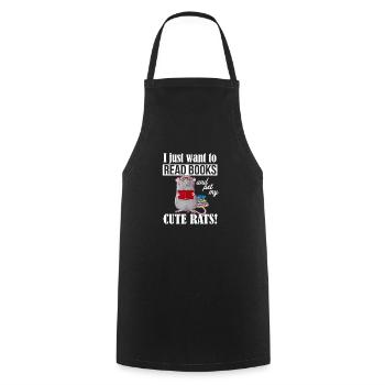 Pet Rat - Cooking Apron - black - Front - AI Model Male 185 dark (185cm)