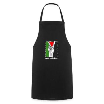 Free Gaza Free Palestine Freedom for Palestine - Cooking Apron - black - Front - AI Model Male 185 dark (185cm)