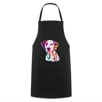 Dalmatian - Cooking Apron - black - Front - AI Model Male 185 dark (185cm)
