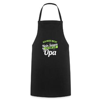 Lustig Vatertag Opa Vater Papa Spruch Opa Geschenk - Kochschürze - Schwarz - Vorne - AI Model Male 185 dark (185cm)