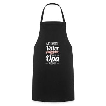 Lustig Vatertag Opa Vater Papa Spruch Opa Geschenk - Kochschürze - Schwarz - Vorne - AI Model Male 185 dark (185cm)