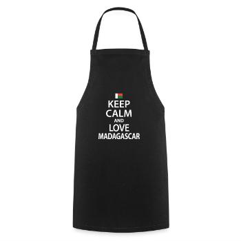 Madagascar - Cooking Apron - black - Front - AI Model Male 185 dark (185cm)