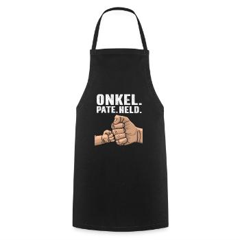 Onkel, Pate, Held, T Shirt, Geschenk - Kochschürze - Schwarz - Vorne - AI Model Male 185 dark (185cm)