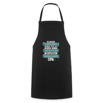 Lustig Vatertag Opa Vater Papa Spruch Opa Geschenk - Kochschürze - Schwarz - Vorne - AI Model Male 185 dark (185cm)