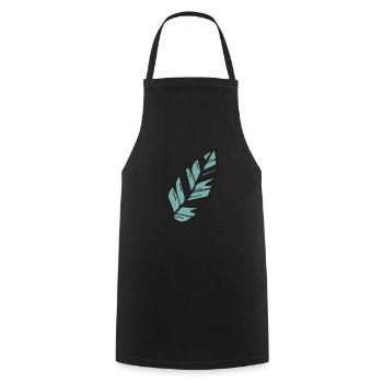 Silver fern New Zealand Maori - Cooking Apron - black - Front - AI Model Male 185 dark (185cm)