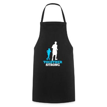 Équipe de jogging sport père fils - Tablier de cuisine - noir - Devant - AI Model Male 185 dark (185cm)