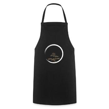 enso spirituality zen buddhism - Cooking Apron - black - Front - AI Model Male 185 dark (185cm)