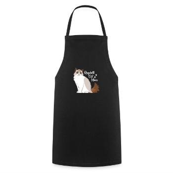 Ragdoll chat maman - Tablier de cuisine - noir - Devant - AI Model Male 185 dark (185cm)