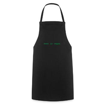Beer is vegan - Cooking Apron - black - Front - AI Model Male 185 dark (185cm)