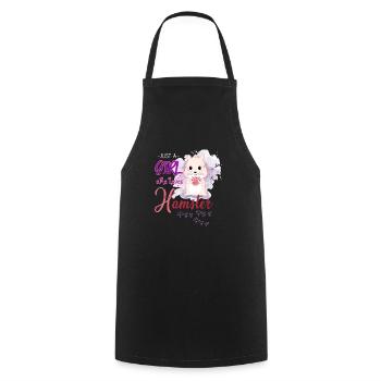 Hamster animal cage - Cooking Apron - black - Front - AI Model Male 185 dark (185cm)