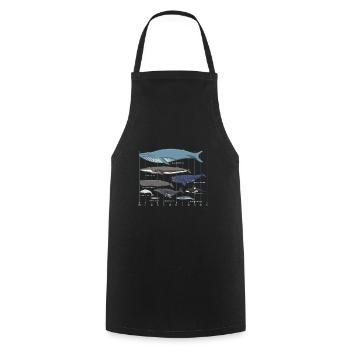 Espèces de baleines mammifères marins baleines - Tablier de cuisine - noir - Devant - AI Model Male 185 dark (185cm)