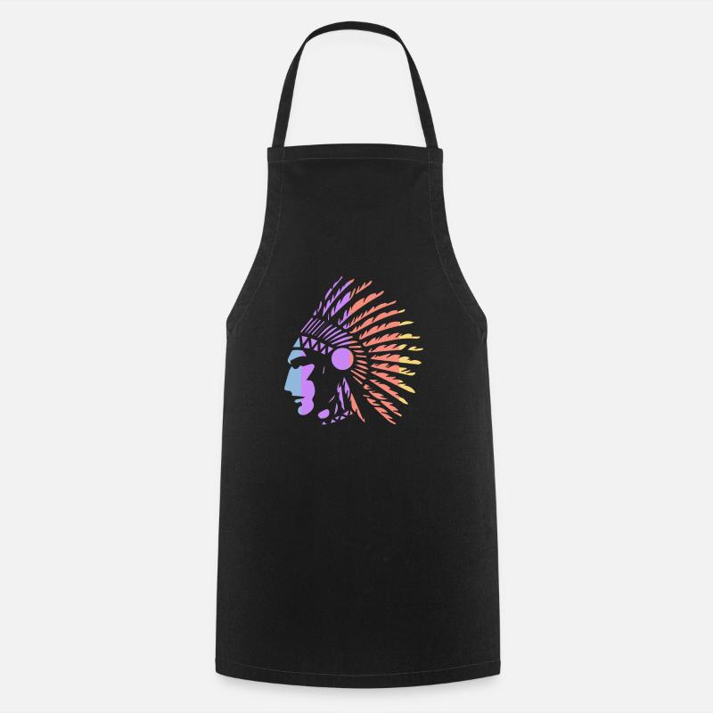 Indiens - Tablier de cuisine - noir