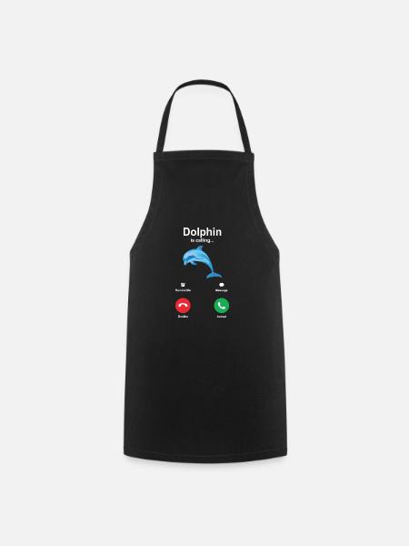Delfin - Kochschürze - Schwarz