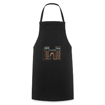Ishtar Gate Babylon City Gate - Cooking Apron - black - Front - AI Model Male 185 dark (185cm)