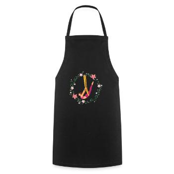 Aerial yoga flower acrobatics sport aerial acrobat - Cooking Apron - black - Front - AI Model Male 185 dark (185cm)