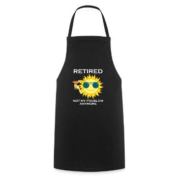Pension pension de retraite pension retraite soleil été - Tablier de cuisine - noir - Devant - AI Model Male 185 dark (185cm)