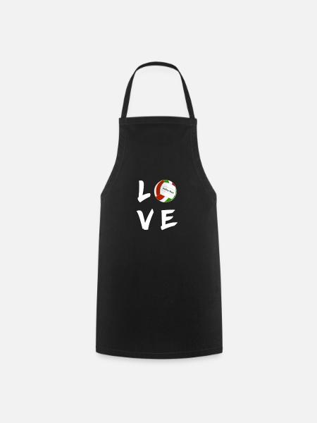 amour volley-ball terrain de volley-ball volley-ball j'aime - Tablier de cuisine - noir