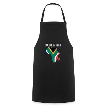 afrique du sud souvenir drapeau vacances graphique - Tablier de cuisine - noir - Devant - AI Model Male 185 dark (185cm)