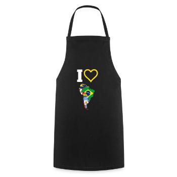 L'amour de l'Amérique du Sud - Tablier de cuisine - noir - Devant - AI Model Male 185 dark (185cm)
