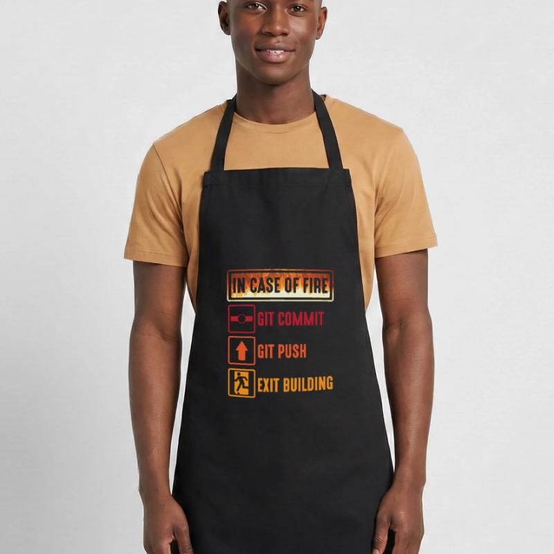 Git commit git push programmer IT IT specialist Cooking Apron