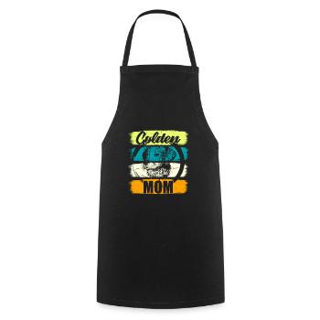 Golden Retriever Mom Dad Dog Gift T-Shirt - Cooking Apron - black - Front - AI Model Male 185 dark (185cm)
