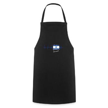 Israel Say Gift Idea - Cooking Apron - black - Front - AI Model Male 185 dark (185cm)