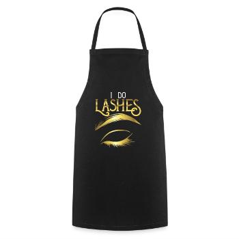 Lash Lover I Do Lashes Make Up Artist Gift Design - Cooking Apron - black - Front - AI Model Male 185 dark (185cm)