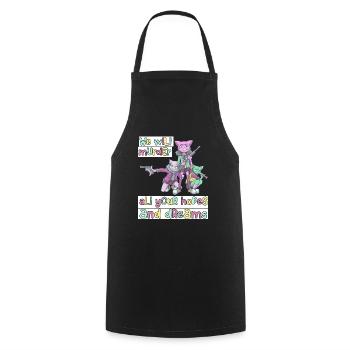 Patel Goth Kawaii Anime Comic Cats Gothic - Cooking Apron - black - Front - AI Model Male 185 dark (185cm)