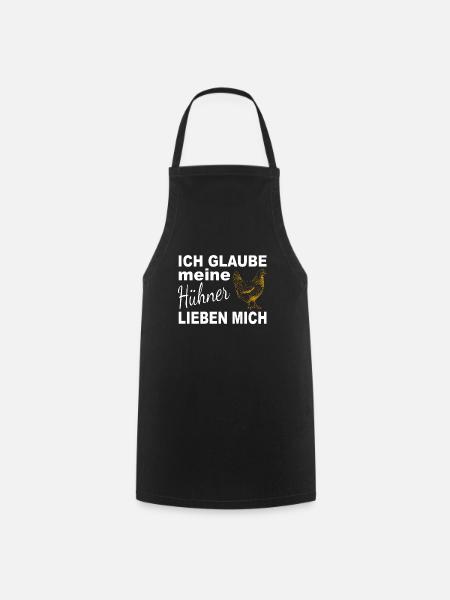 Huhn Bauernhof Geschenkidee - Kochschürze - Schwarz