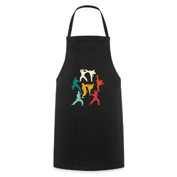 Karate Japan - Cooking Apron - black - Front - AI Model Male 185 dark (185cm)