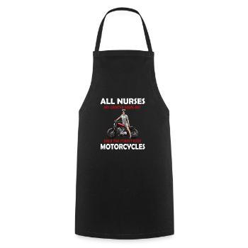 Nurse motorcyclist biker gift - Cooking Apron - black - Front - AI Model Male 185 dark (185cm)
