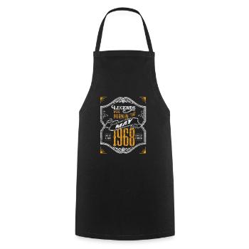 Legends Were Born in May 1968 Awesome Birthday - Cooking Apron - black - Front - AI Model Male 185 dark (185cm)