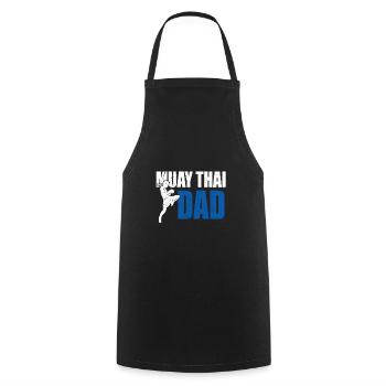Stolzer Muay Thai Papa Thai Boxer Vater Geschenk - Kochschürze - Schwarz - Vorne - AI Model Male 185 dark (185cm)