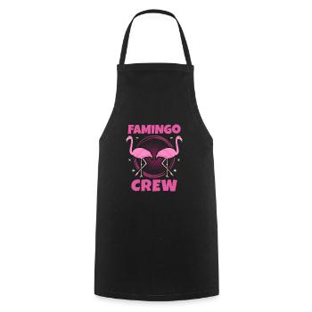 flamingo - Cooking Apron - black - Front - AI Model Male 185 dark (185cm)