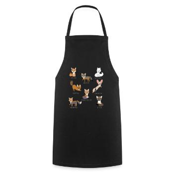 Renard gris Renard polaire Kit Renard Indien Indien I - Tablier de cuisine - noir - Devant - AI Model Male 185 dark (185cm)