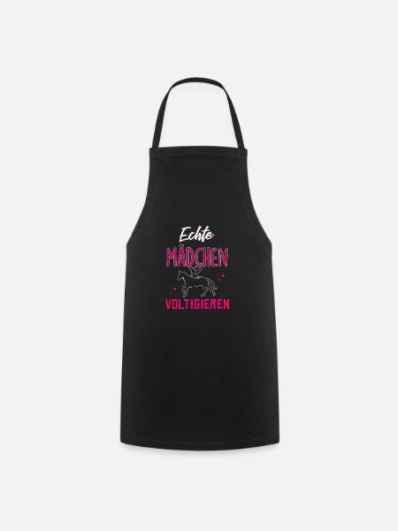 Echte Mädchen Voltigieren - Kochschürze - Schwarz