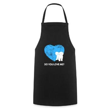 LOVE ME HAVANESE DOG LOVE GIFT MEN - Cooking Apron - black - Front - AI Model Male 185 dark (185cm)