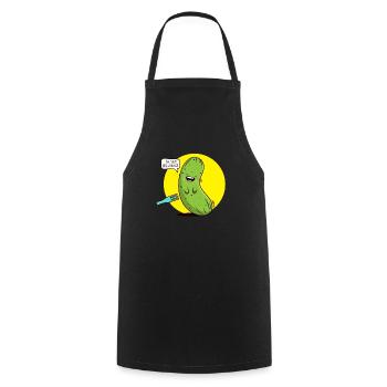 STOP THAT PICKLES Kitzelige Gurke Humor Spruch - Kochschürze - Schwarz - Vorne - AI Model Male 185 dark (185cm)