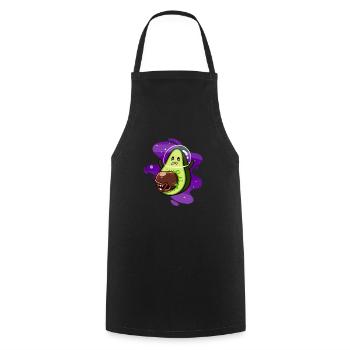 Astronaute ALIEN AVOCADO - Tablier de cuisine - noir - Devant - AI Model Male 185 dark (185cm)