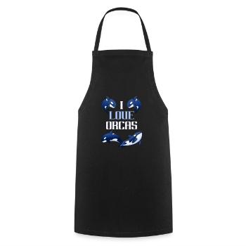 Orca - Cooking Apron - black - Front - AI Model Male 185 dark (185cm)