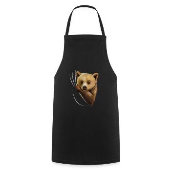 Brown bear from inside bear bear lover gift - Cooking Apron - black - Front - AI Model Male 185 dark (185cm)