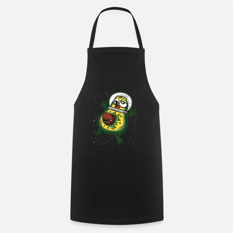Astronaute ALIEN AVOCADO - Tablier de cuisine - noir