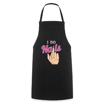 Nail designer nail designer gift nail salon - Cooking Apron - black - Front - AI Model Male 185 dark (185cm)