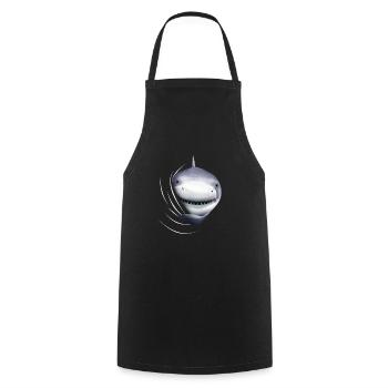 Shark shark shark lover gift - Cooking Apron - black - Front - AI Model Male 185 dark (185cm)