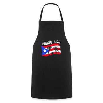 Distressed Style Puerto Rico Frosch Geschenk Design - Kochschürze - Schwarz - Vorne - AI Model Male 185 dark (185cm)
