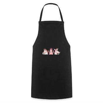 Insolente Einhorn Crew Gang Majeur - Tablier de cuisine - noir - Devant - AI Model Male 185 dark (185cm)