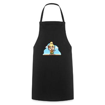 Hula Hawai fille avec bastrock Girarre Aloha - Tablier de cuisine - noir - Devant - AI Model Male 185 dark (185cm)