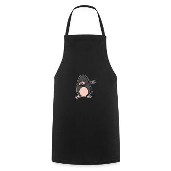 Lustiges Dabbing Maulwurf Geschenk - Kochschürze - Schwarz - Vorne - AI Model Male 185 dark (185cm)